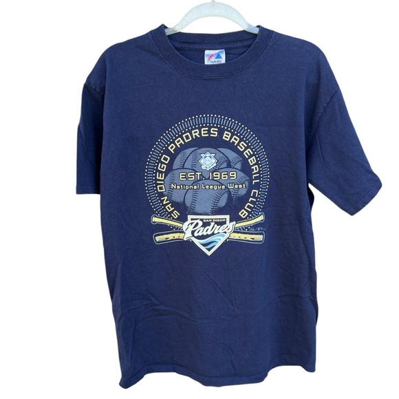 Vintage Majestic San Diego Padres Baseball MLB Merch Short Sleeve T-Shirt Large - Picture 3 of 10